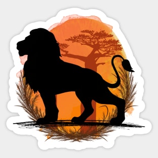 Lion Silhouette - Savannah Sticker